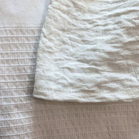 ORO WHITE GAUZY RED EMBROIDERY BIB MIDI KAFTAN DRESS - OS - Picture 8 of 8